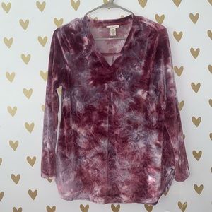 Westbound petites velvet top